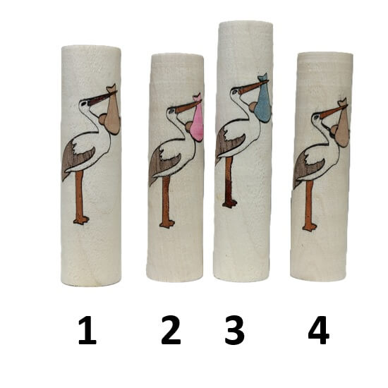 Stork Inlay pen blanks for a pen kit with Sierra Tube