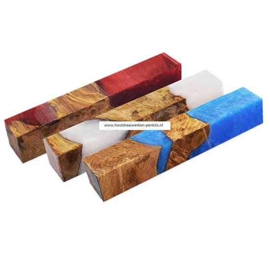 NC7 Resin + Stabilized wood pen blanks