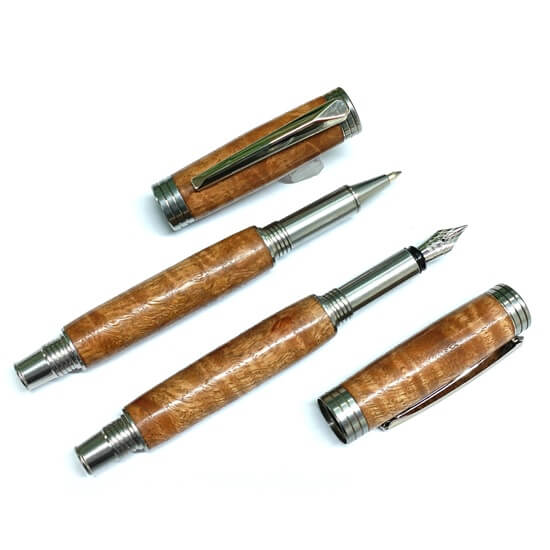 Stainless steel jr. gentleman III vulpen /roller balpen kits
